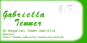 gabriella temmer business card